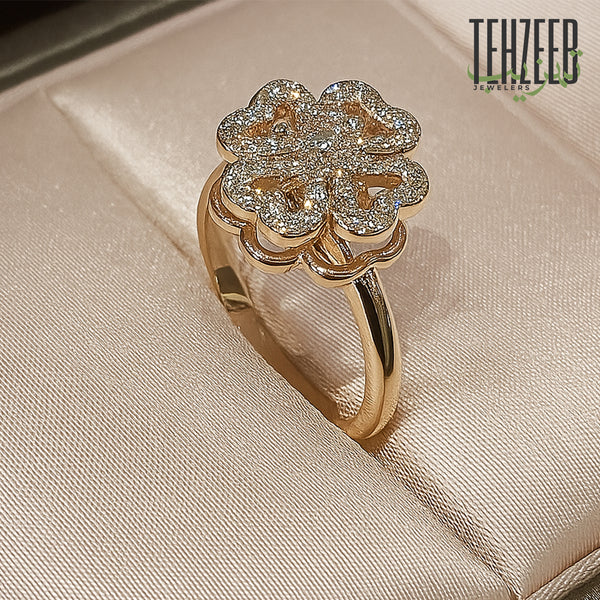 Anxiety Relief Clover Heart Ring – By Tehzeeb Jewelers